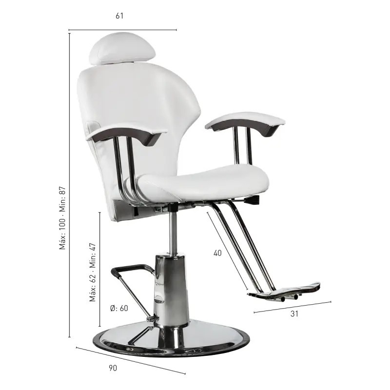Sillon Peybell Estetica Reclinable, Blanca o Negra